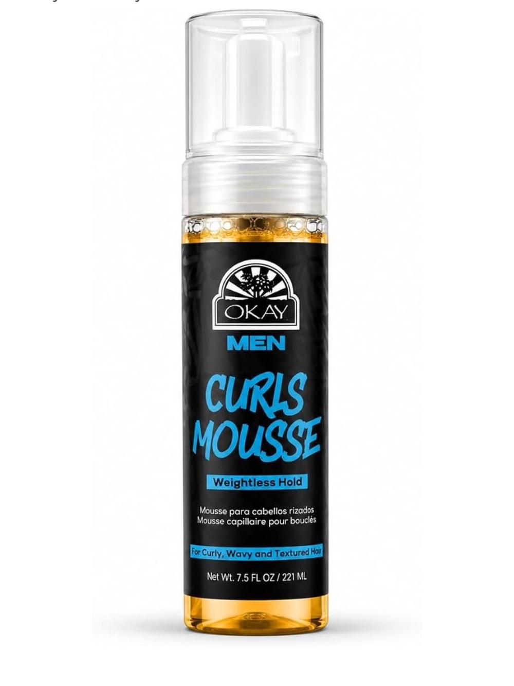 NWT OKAY Men's Curls Mousse Lightweight Curl Defining Hair Styling Foam